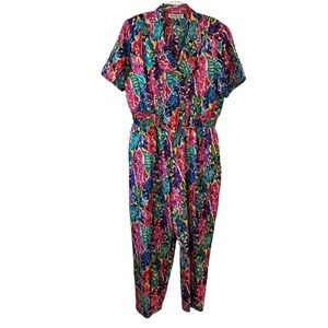 Westbound Multicolor Leaf Print Jumpsuit